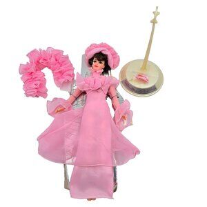 Barbie Doll As Eliza Doolittle In My Fair Lady Pink Gown Hat 1995 Vintage Mattel